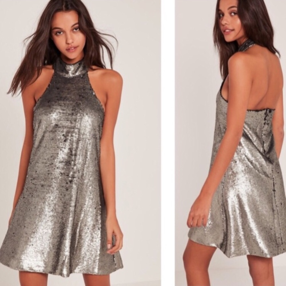 Sequin Silver Dress